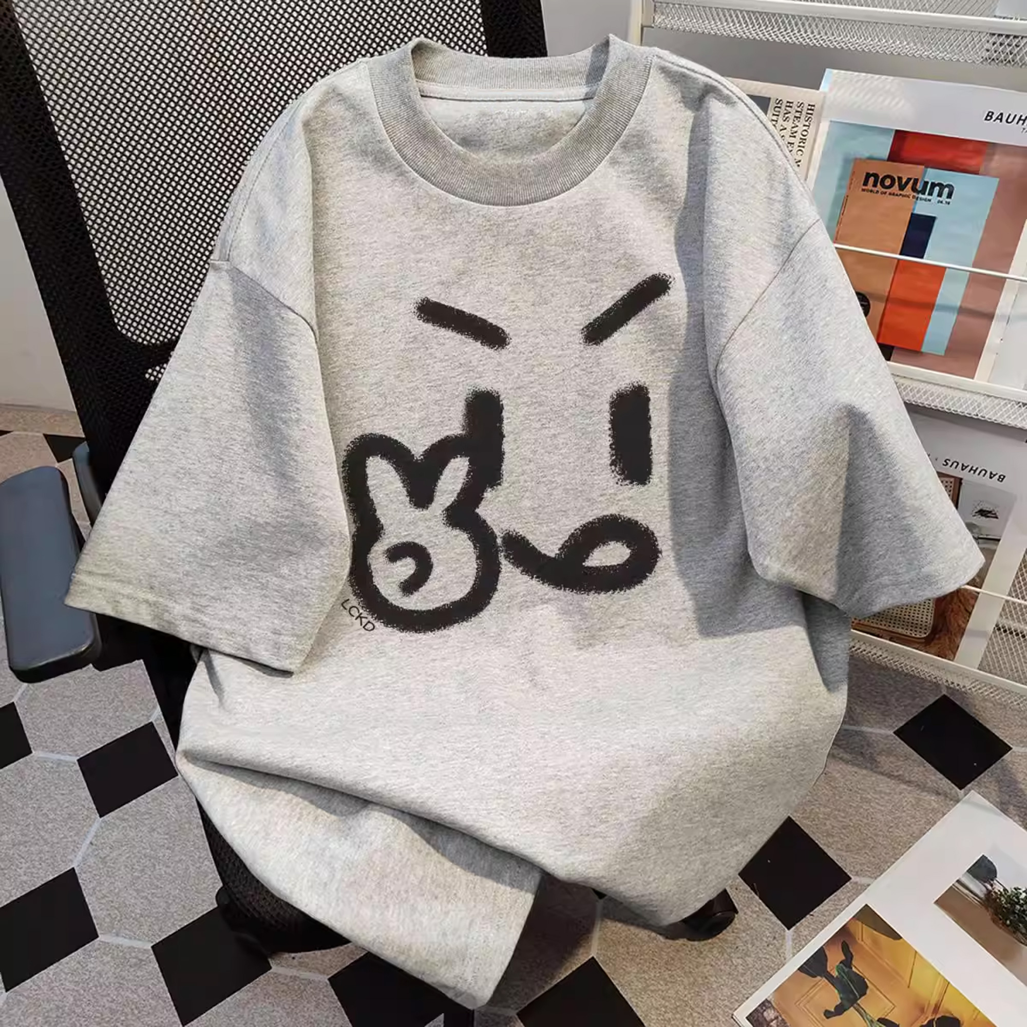 Coolworld-T-shirts,Oversized T Shirts for Vintage Acid Wash Basic Tees Loose Fit Baggy Shirts Workout Cotton Tshirt Tops