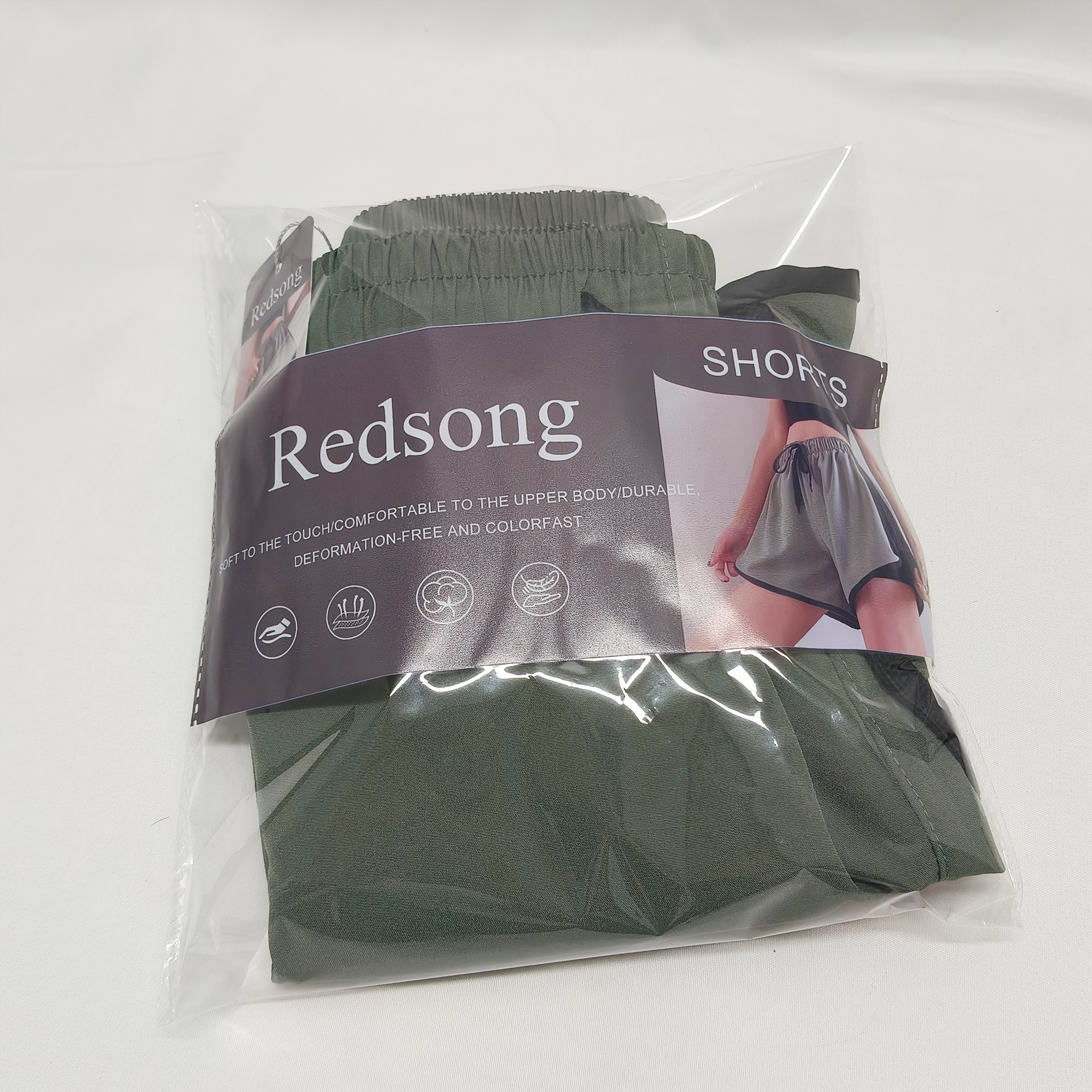 Redsong-Shorts,Womens Athletic Shorts Running Color Block Dolphin Shorts with Pockets and Drawstring. - Image 5