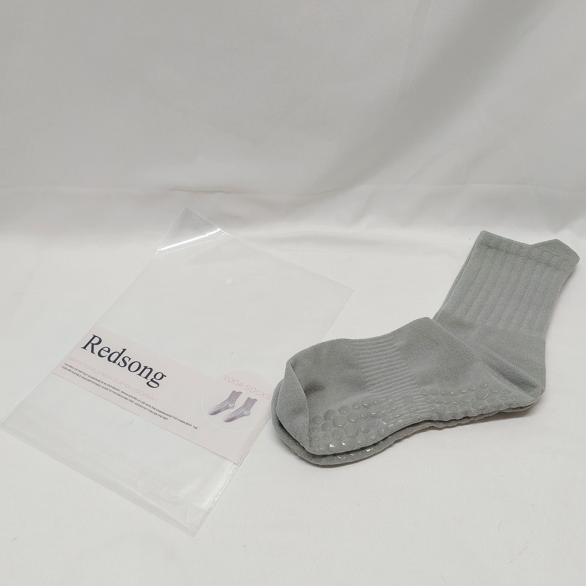Redsong-Yoga socks,Pilates Socks with Grips for Women,Womens Yoga Ballet Barre Hospital Gym Athletic Socks. - Image 8