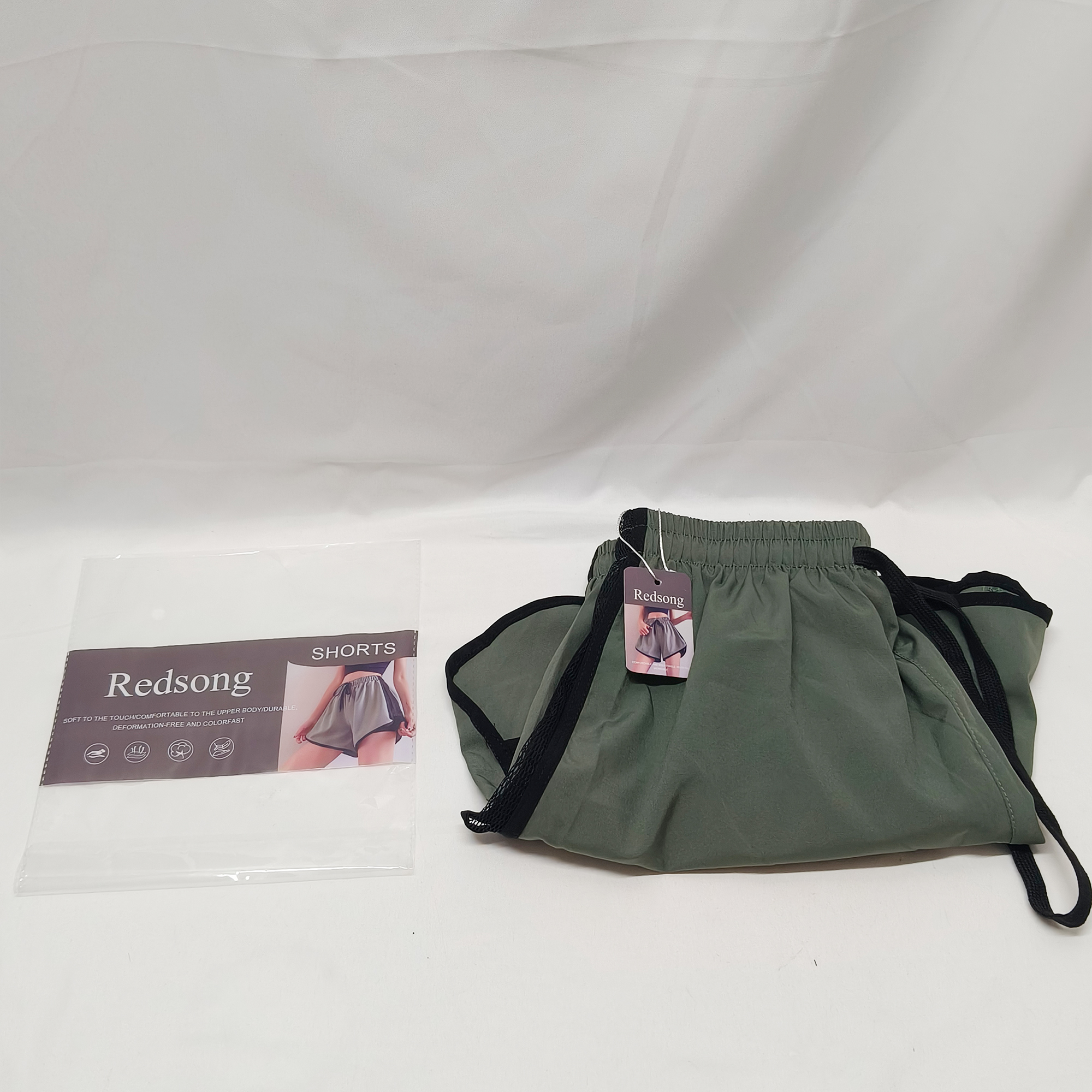 Redsong-Shorts,Womens Athletic Shorts Running Color Block Dolphin Shorts with Pockets and Drawstring. - Image 10