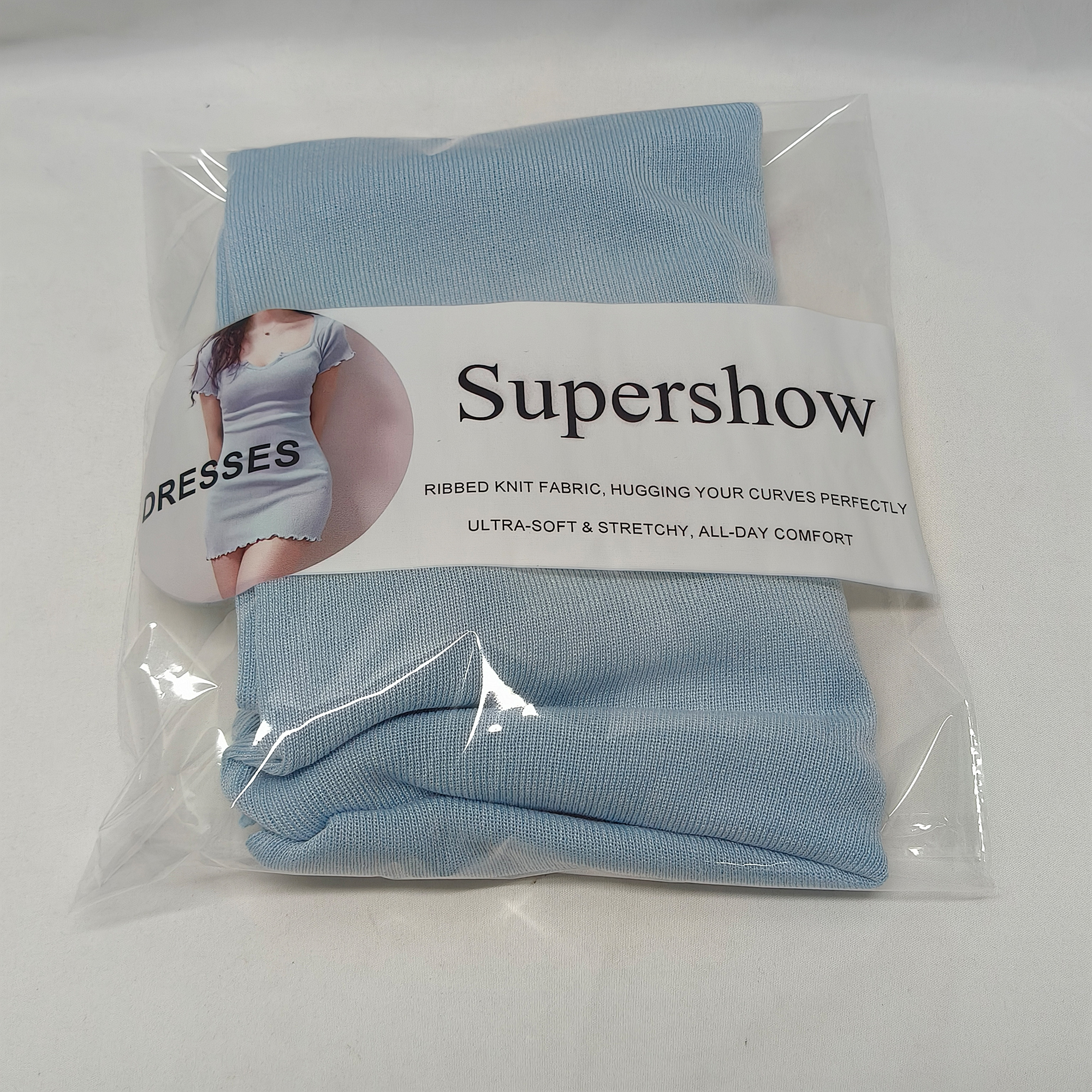 Supershow-Dresses,Womens Summer Mini Dress Ribbed Knit Crewneck 2026 Basic Slim Fit Party Cocktail Short Dresses - Image 4