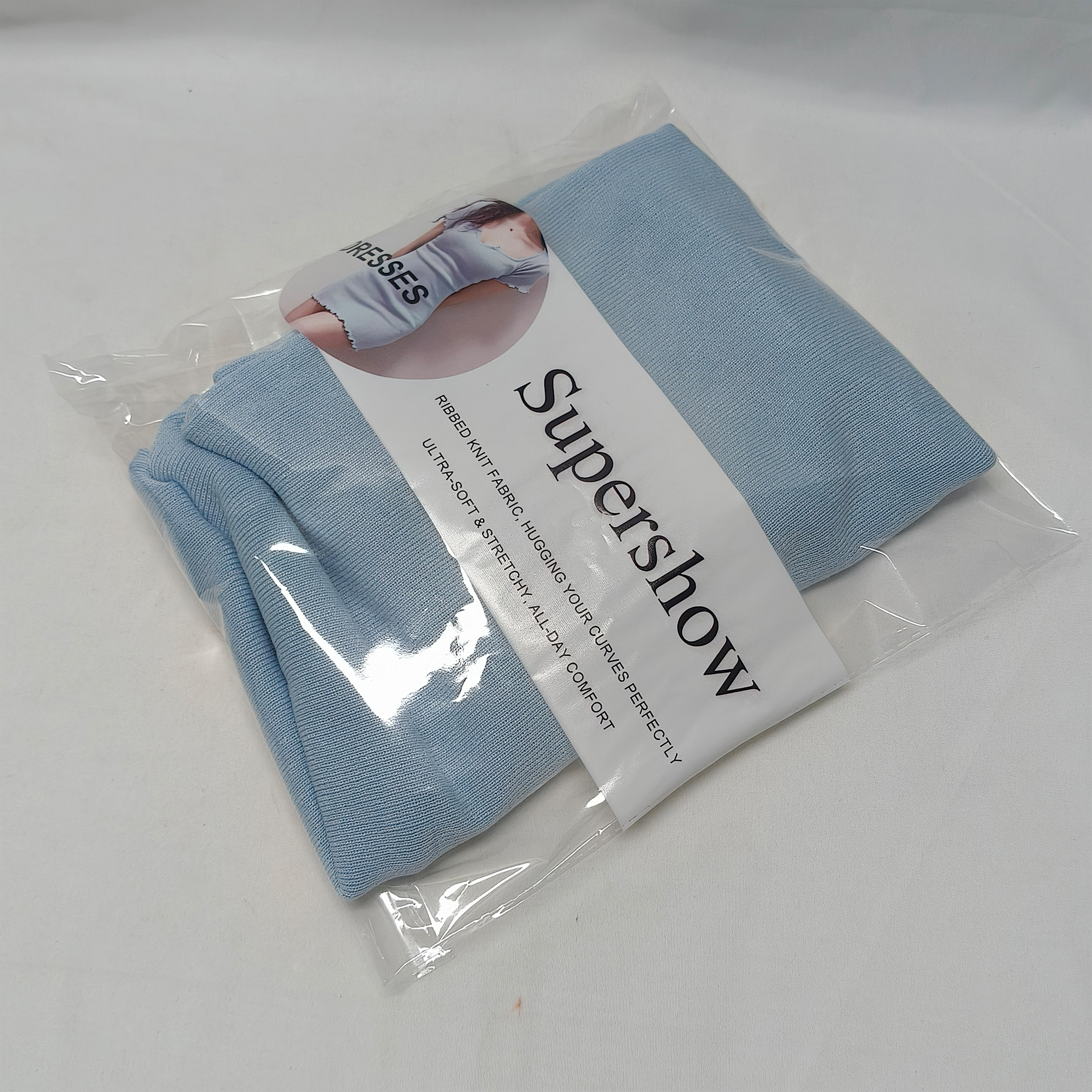 Supershow-Dresses,Womens Summer Mini Dress Ribbed Knit Crewneck 2026 Basic Slim Fit Party Cocktail Short Dresses - Image 6