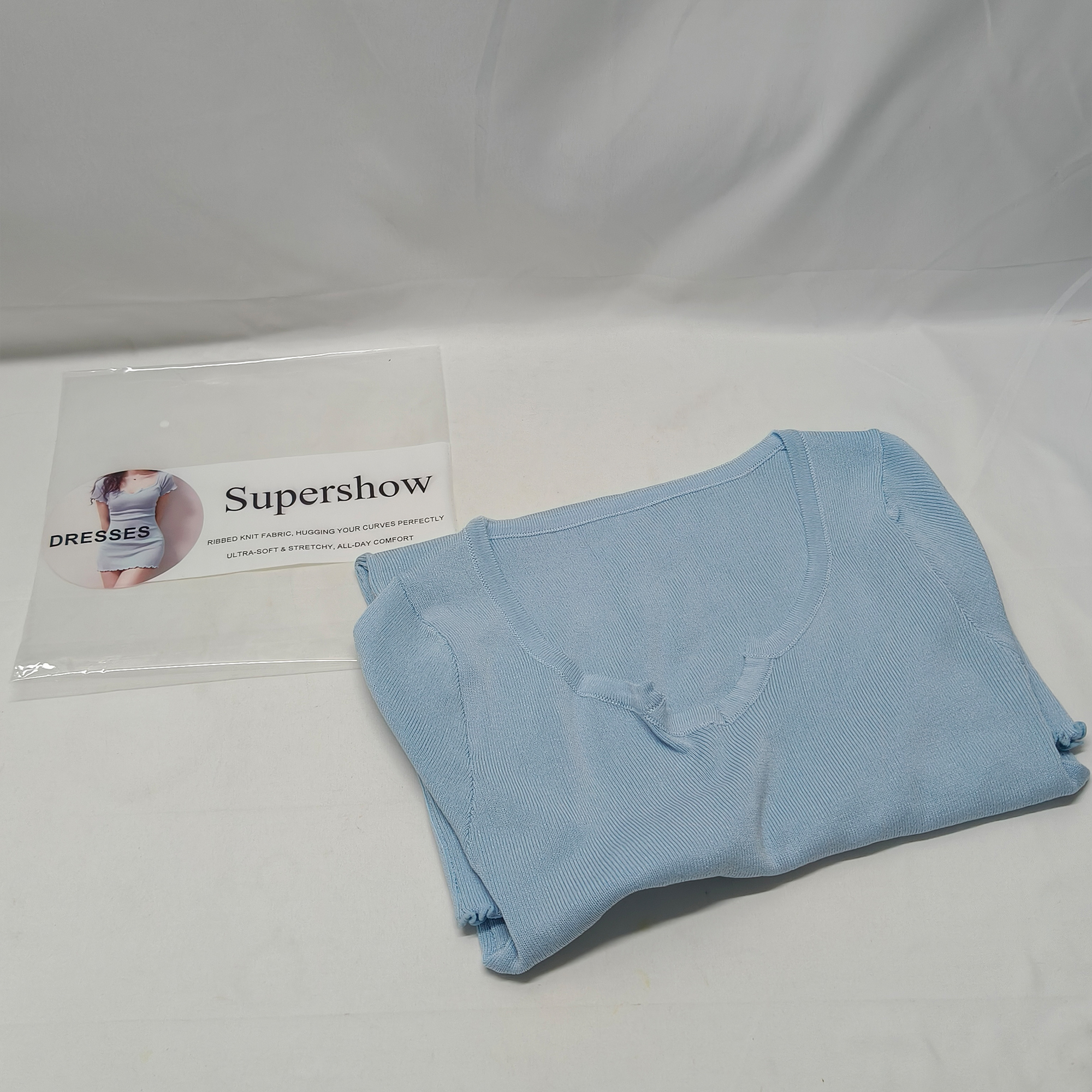 Supershow-Dresses,Womens Summer Mini Dress Ribbed Knit Crewneck 2026 Basic Slim Fit Party Cocktail Short Dresses - Image 7